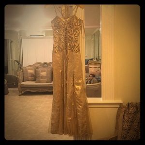 Gold party dress